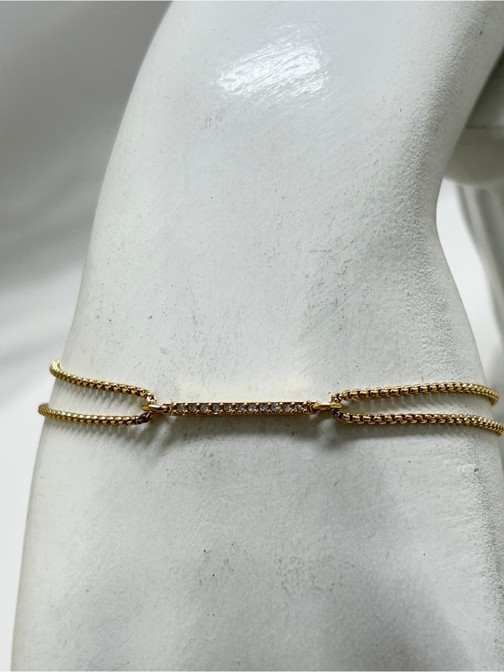 Stella & Dot, Gold, Gray And Crystal Adjustable Bracelet